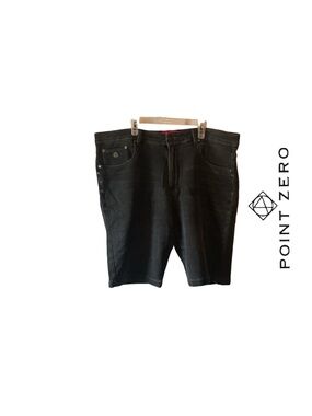 Point Zero Men's Black 5-pocket Stretch Jean Shorts